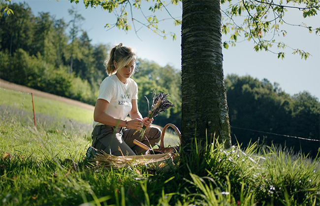 Aurélie mit Lavendel